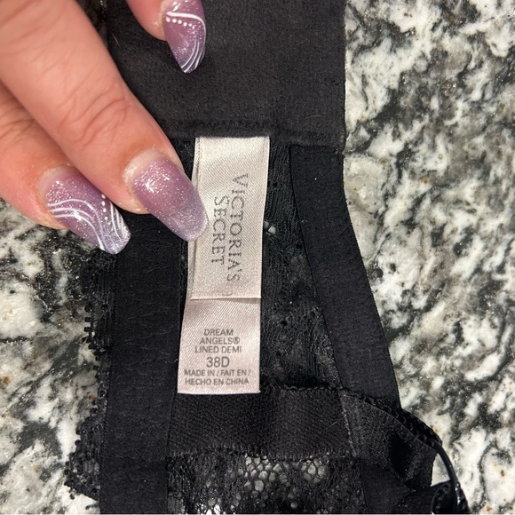 Victoria's Secret Floral Lace Bra - Black and Pink - Picture 4 of 4